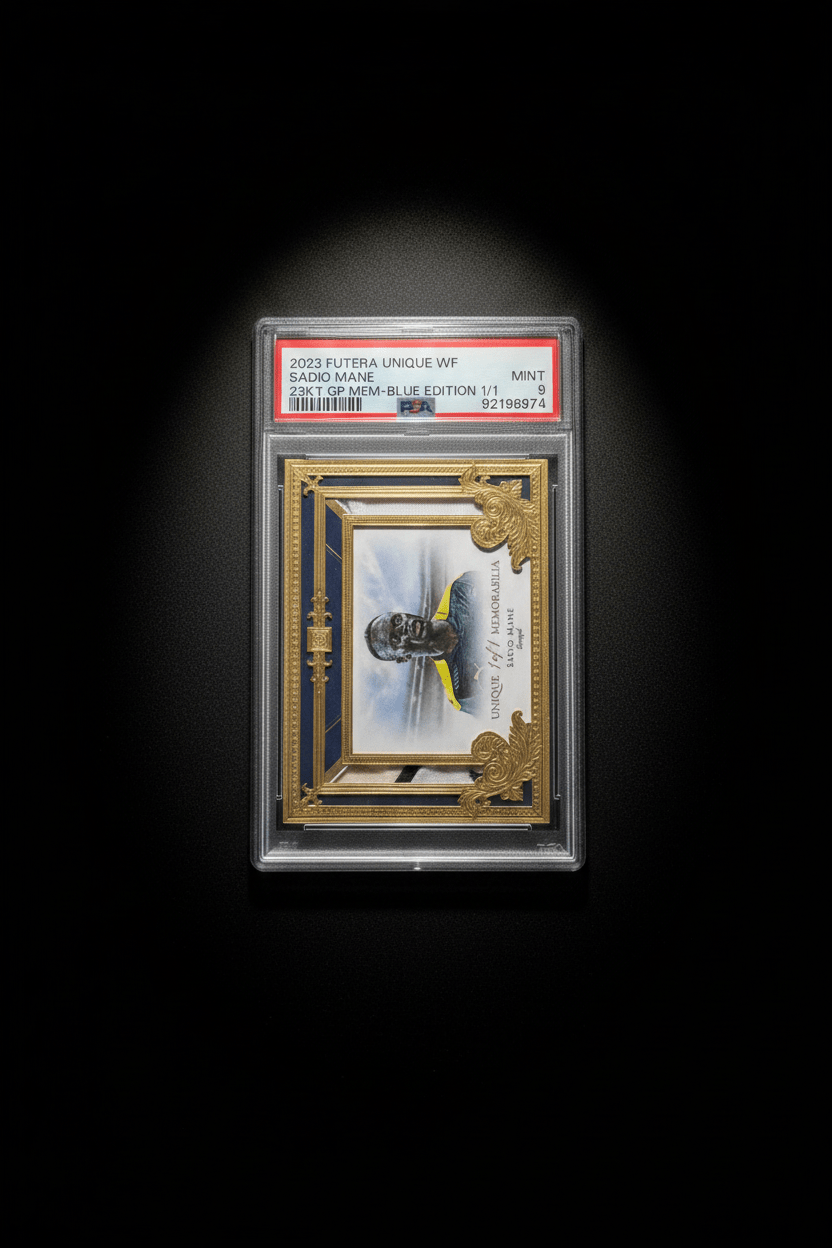 2023 Futera Unique Sadio Mane Match Worn Patch 1 of 1 PSA Graded Mint 9 - TENTENBREAKS