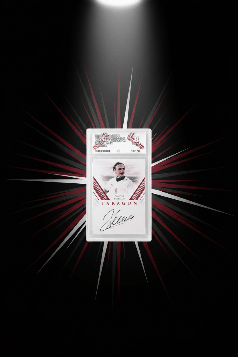 2025 Futera Platinum World Football Edition 1 Dimitar Berbatov Autograph Graded NM-MT 8 - TENTENBREAKS