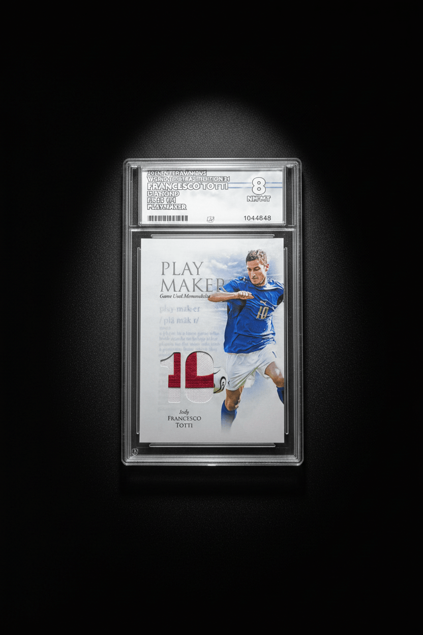 2025 Futera Unique World Football Edition 21 Francesco Totti Match Worn Patch 1 of 1 ACE Graded NM-MT 8 - TENTENBREAKS