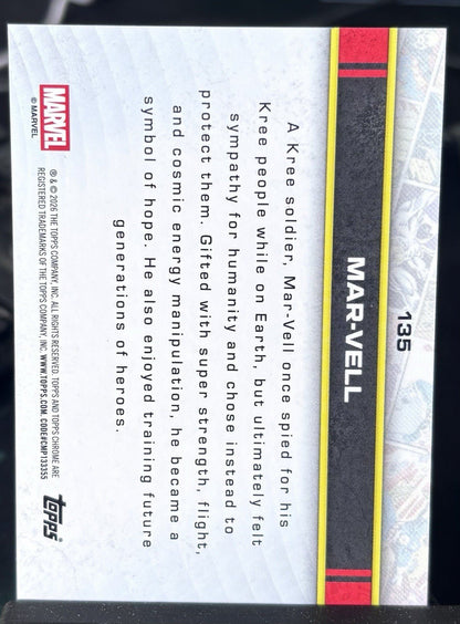 2026 Marvel Chrome Comics Mar-vell numbered 10/10 - TENTENBREAKS