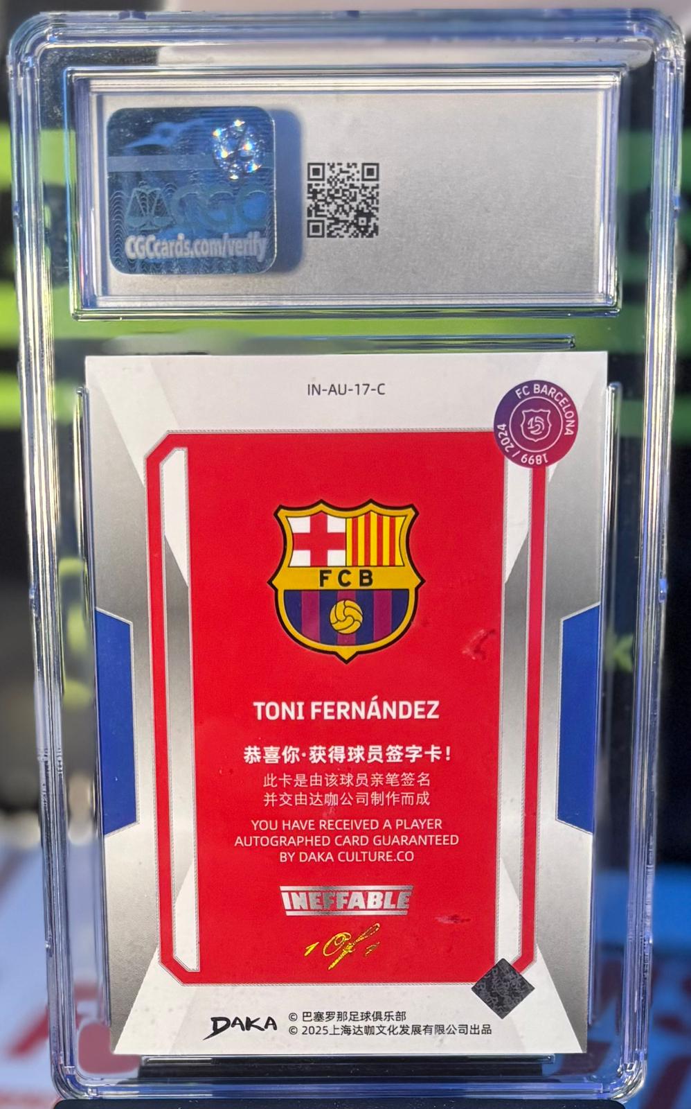 2024/25 DAKA FC Barcelona Ineffable Autograph C Toni Fernandez 1/1