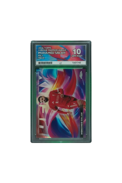 Topps Chrome 2026 Mohamed Salah Helix Case Hit ACE GEM MT 10 - POP 2! - TENTENBREAKS